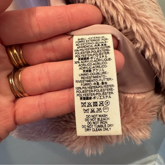 Free People Pink Teddy Jacket with Faux Fur Trim - Picture 5 of 8